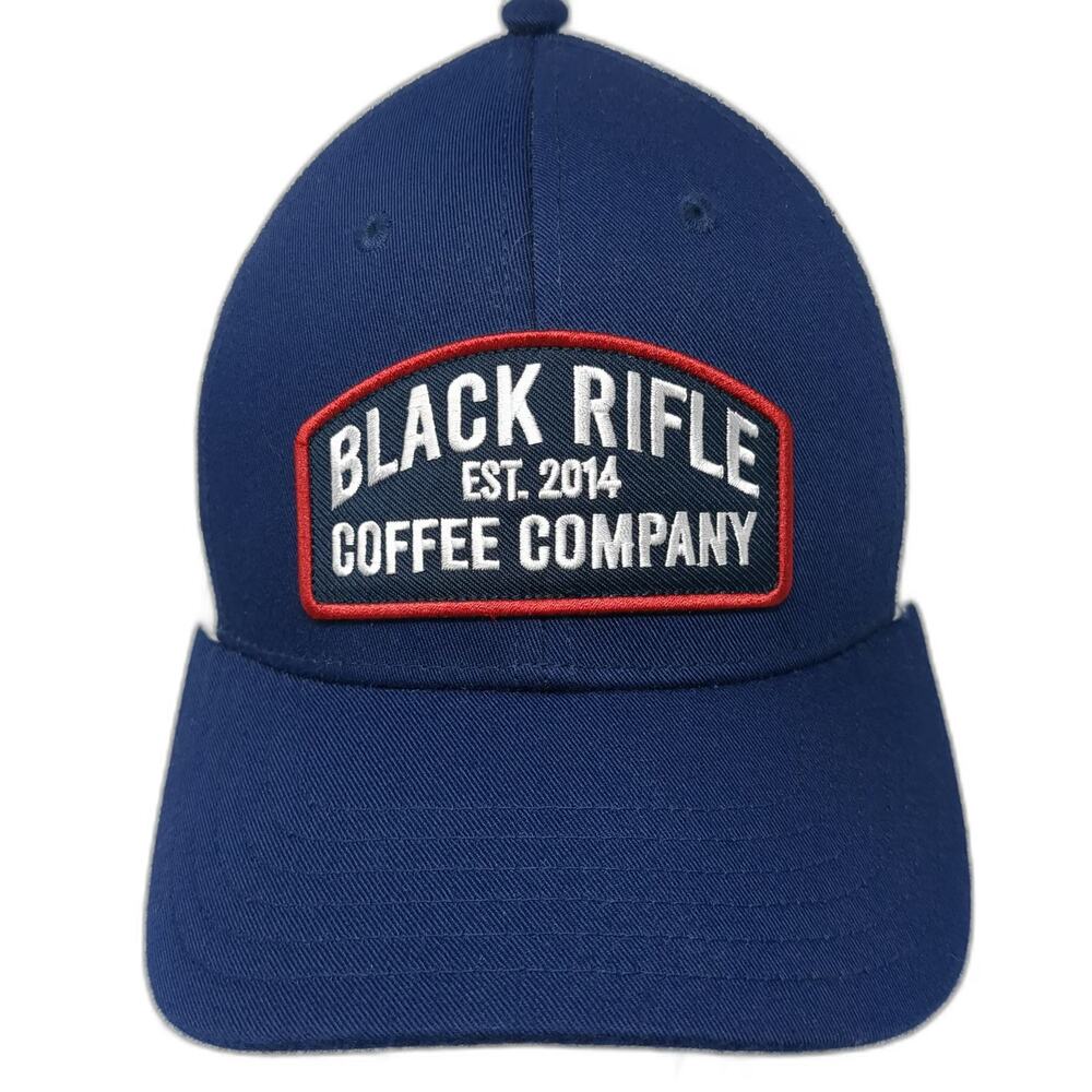 Black Rifle Coffee Company Trucker Hat Blue One Size Mesh Snapback Patch Logo